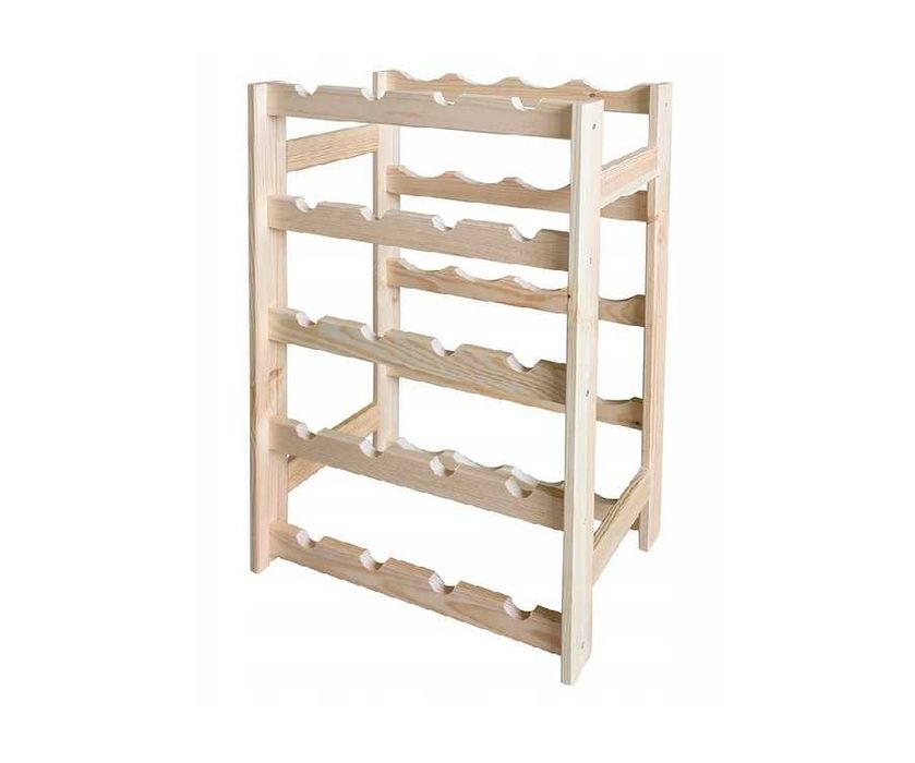 Regał na wino Andora, 20szt butelek, drewniany, elegancki, do montażu!