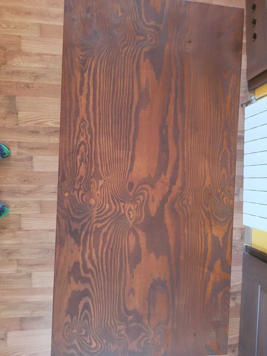 Biurko loft 150×75 – stalowy stelaż, blat drewniany, handmade