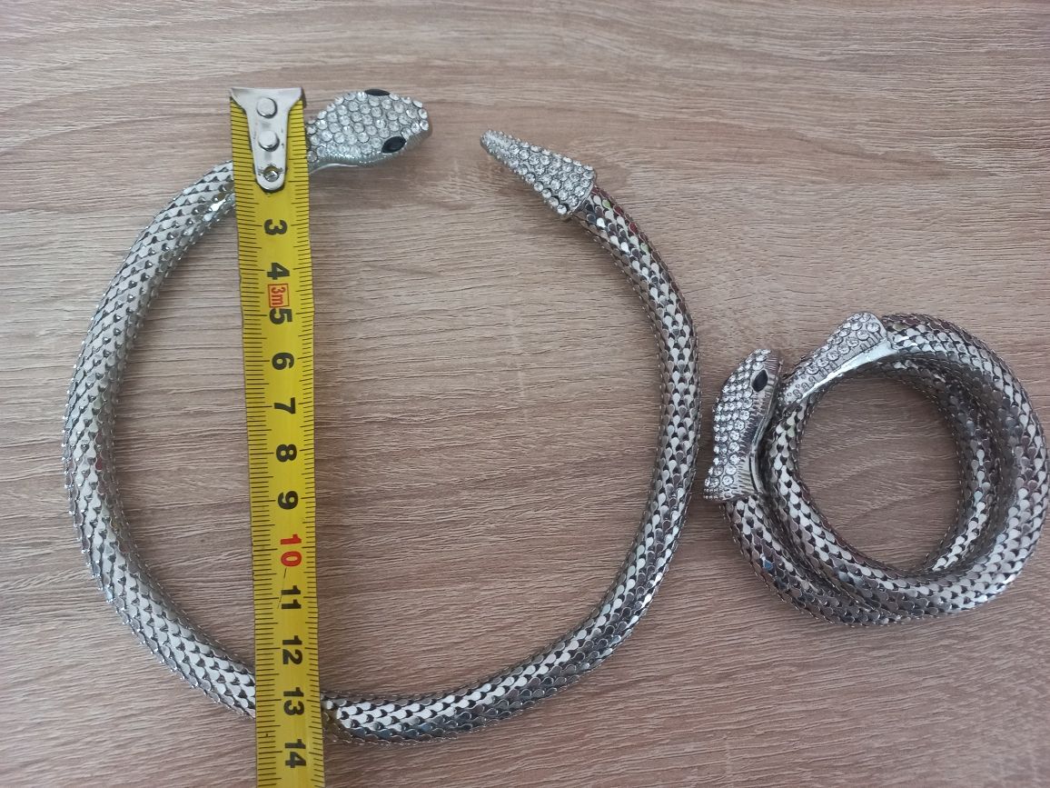 Набір зі зміями браслет+намисто, ожерелье со змеями