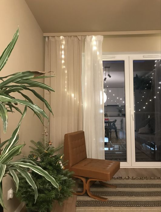 Zasłony białe beżowe len naturalne