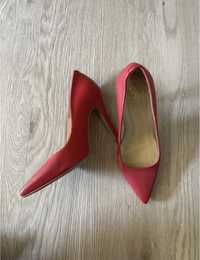 Туфлі червоні натуральна шкіра Zara
