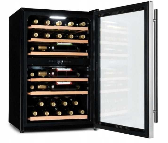Winiarka Lodówka na Wino Napoje 37 butelek 2 strefy LED