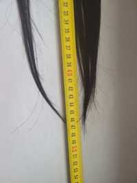 Włosy naturalne farbowane ciemny brąz  16g 32 pasemka 47-48cm