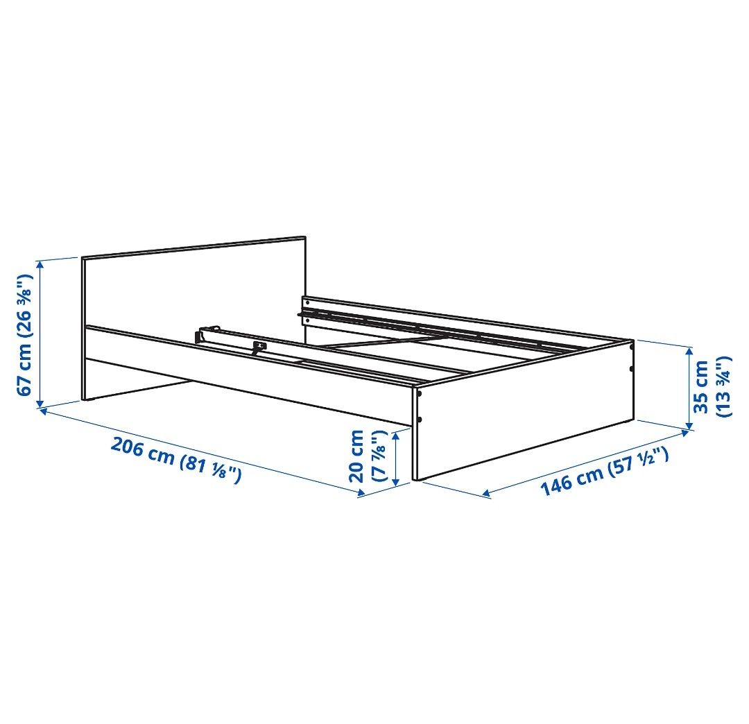 Cama Ikea casal - gama GURSKEN
