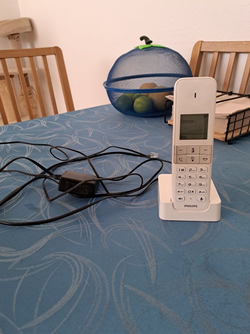 Telefone Fixo Philips D4701W/34 Branco