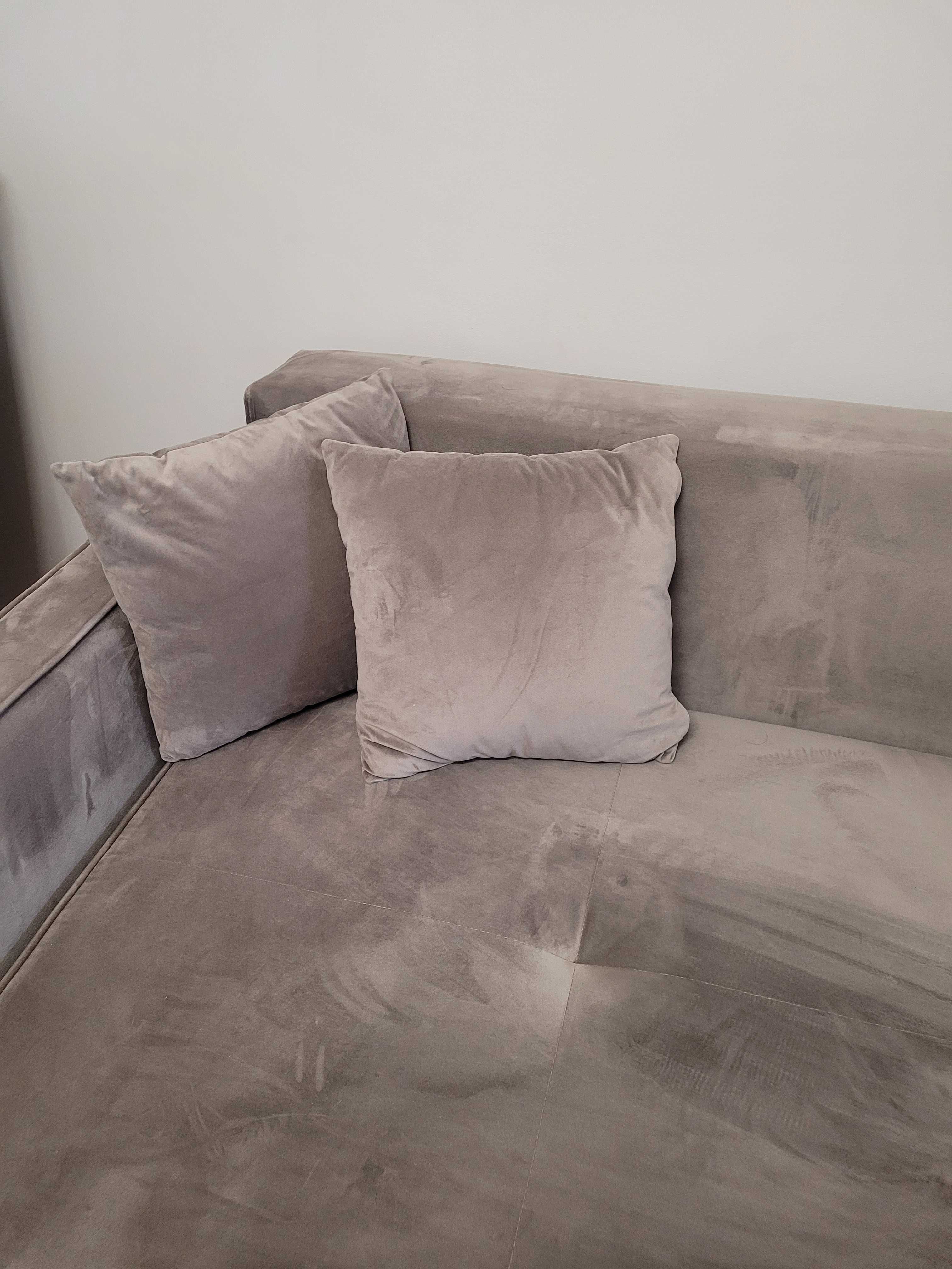 Komplet sofa plus fotel uszak z podnózkiem