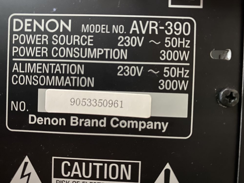 Kino domowe amplituner Denon AVR390 i głośniki