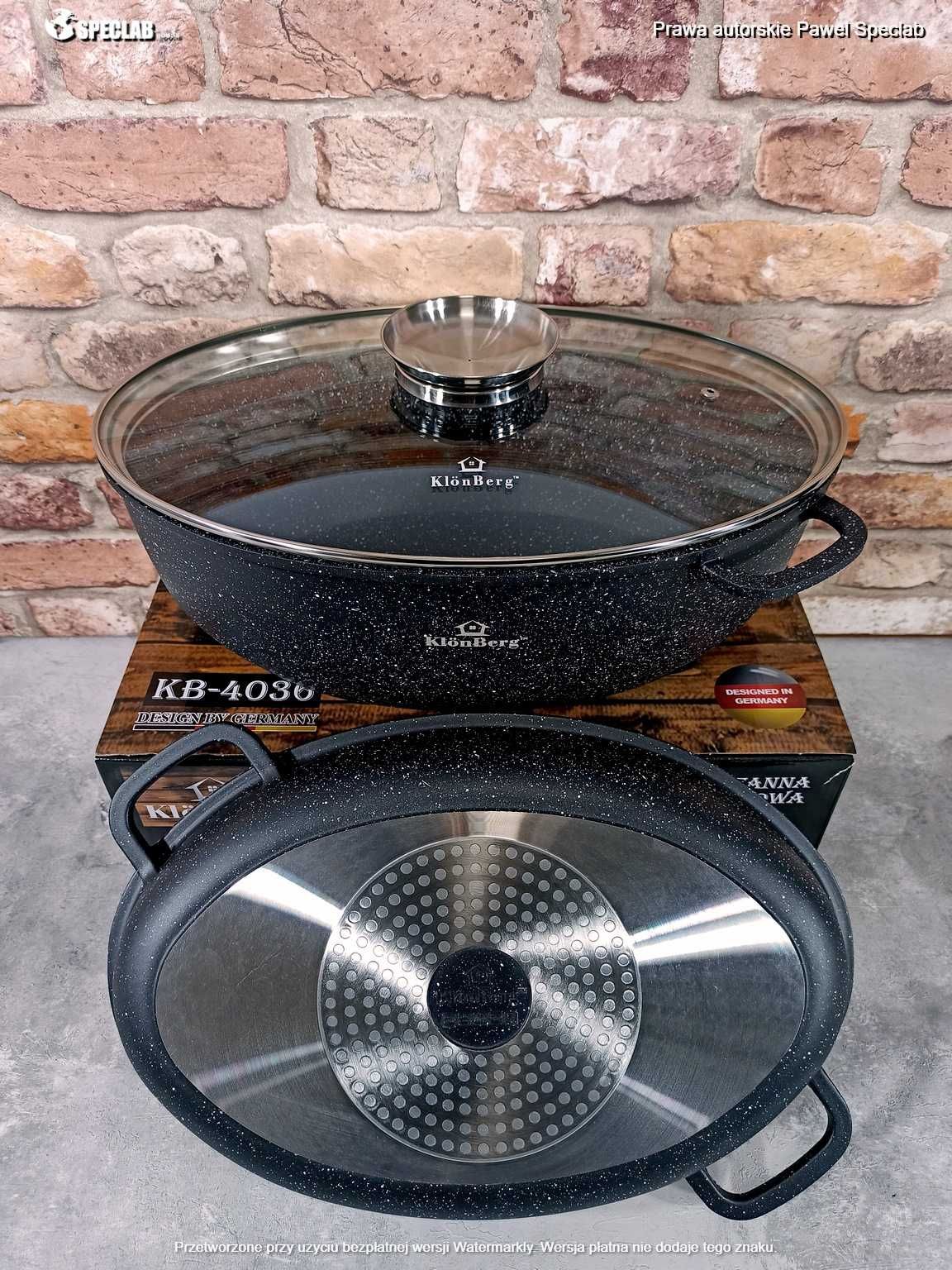 Brytfanna KlönBerg KB-4036 11L , Gaz, indukcja, piekarnik, zmywarka