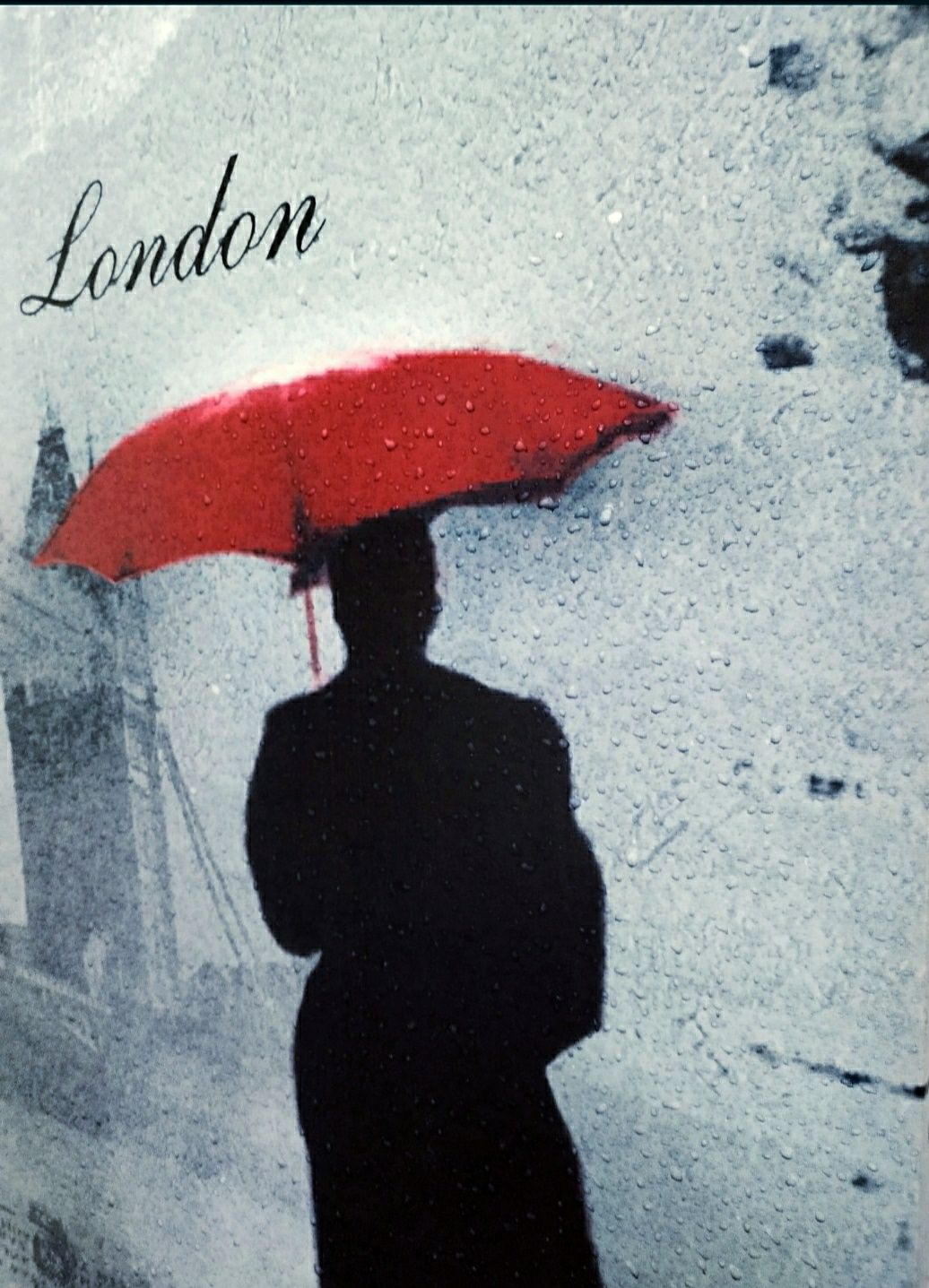 Abstrakcja obraz na płótnie Londyn bardzo duży szary czarno-biały 3d