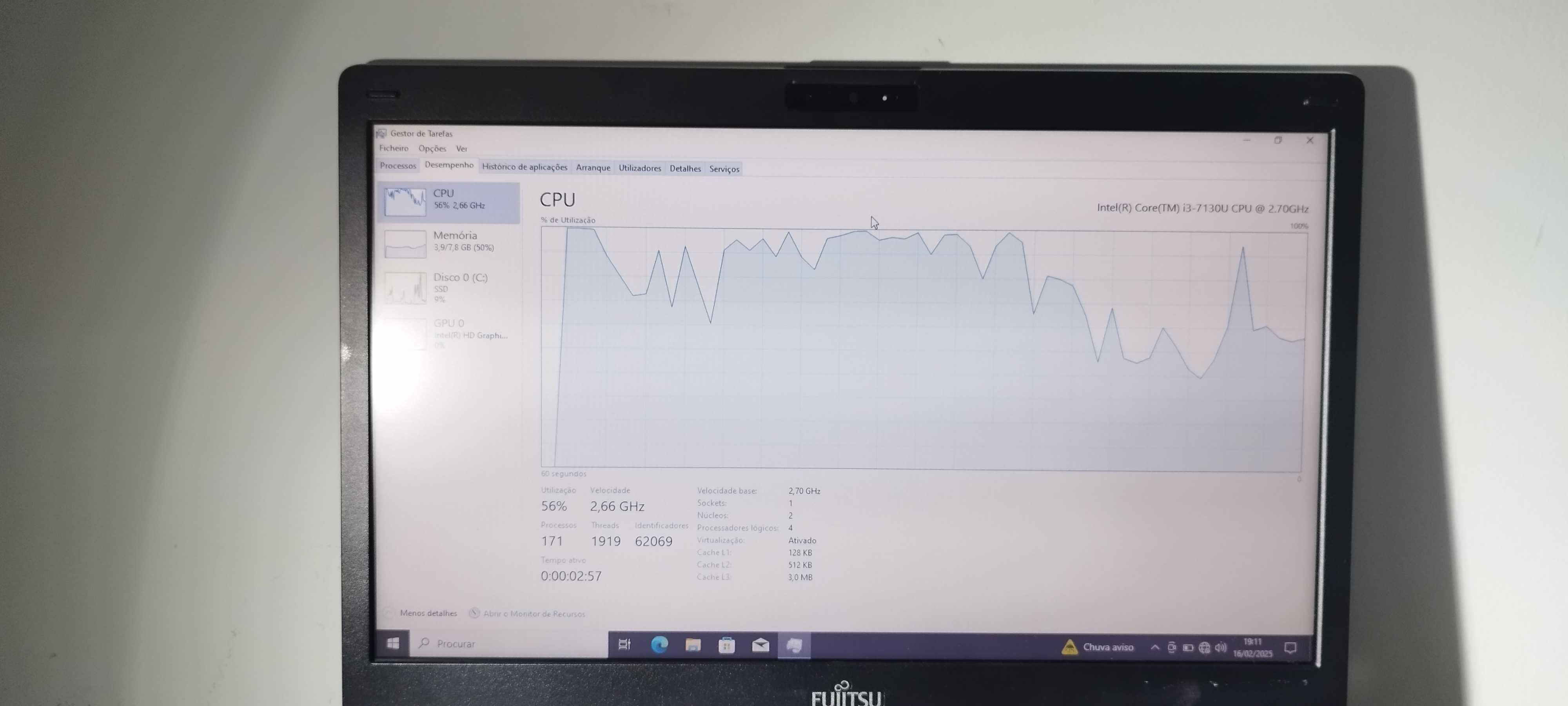 Portátil Fujitsu E548 | 14" HD | I3-7130U | 8GB 256GB