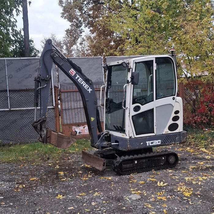 Minikoparka terex tc 20 12rok 2tony rozsowane podwozie 2lyzki transpor