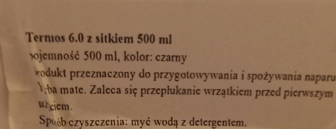Termos led 500 ml do kawy herbaty a szczególnie do yerba mate