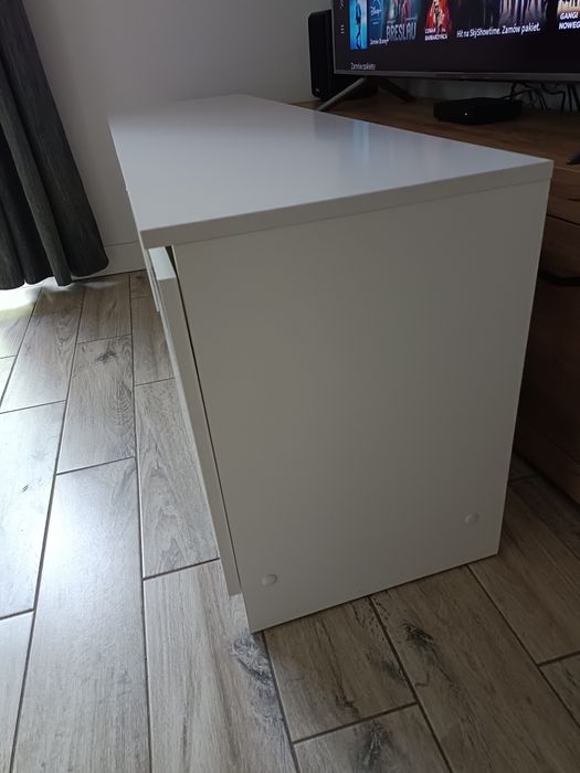 Szafka rtv biała, połysk, salon, 140cm