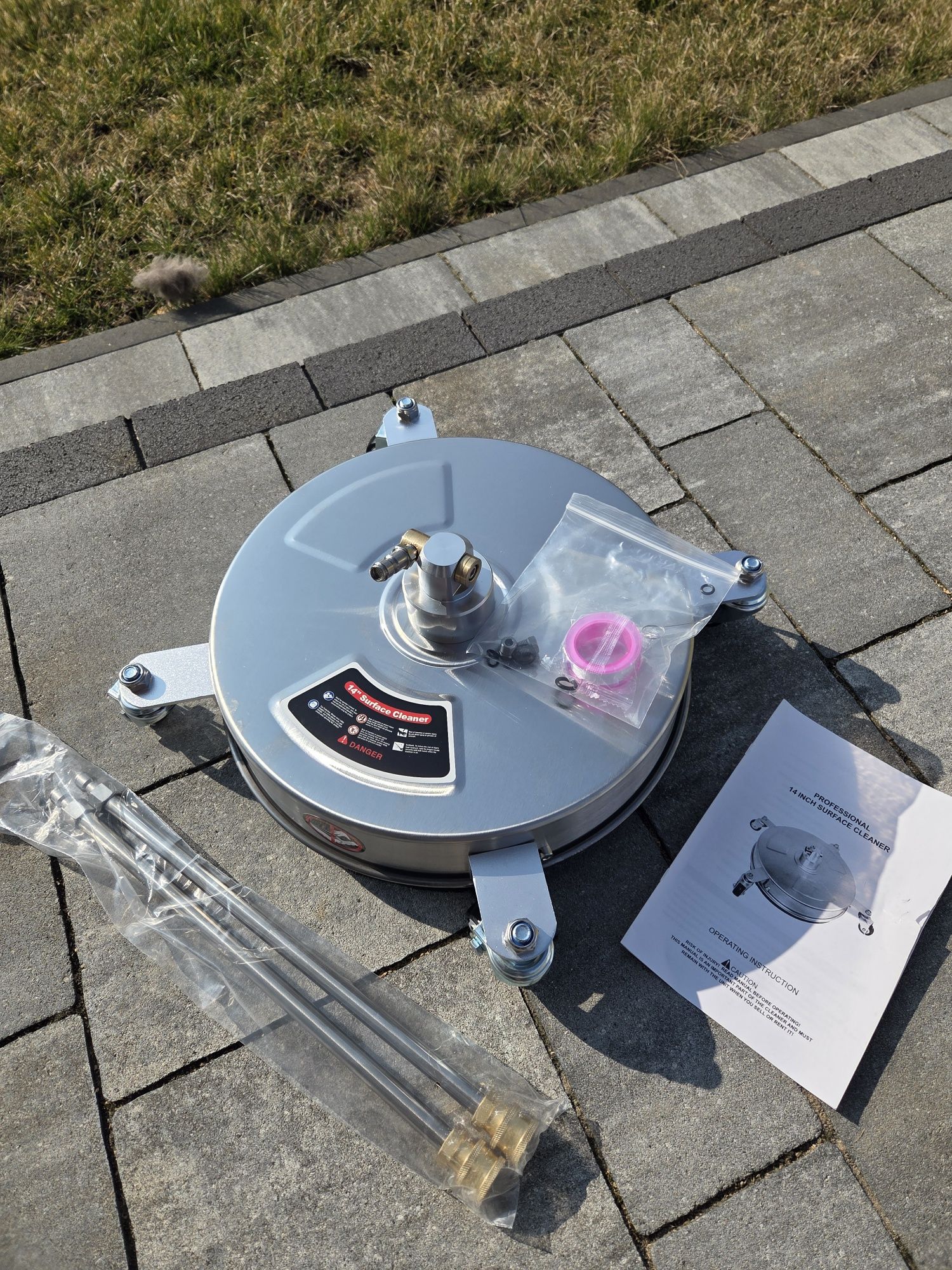 Talerz 14" 36cm do mycia kostki + adapter Szczotka/T-racer/Mosmat
