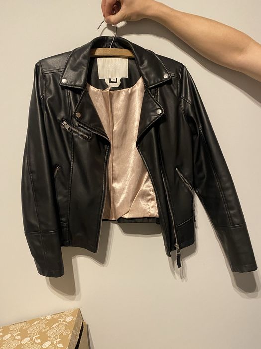 Kurtka ramoneska Cropp biker jacket skórzana