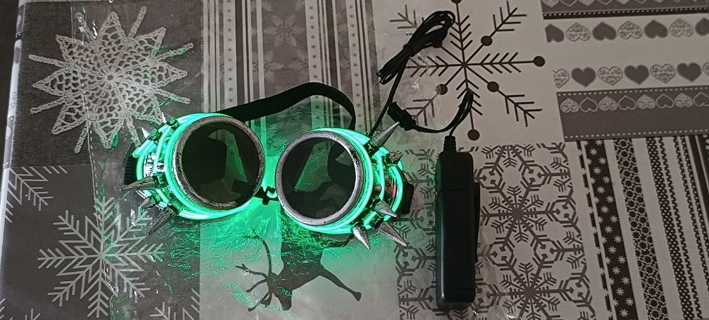 Óculos Steampunk com led