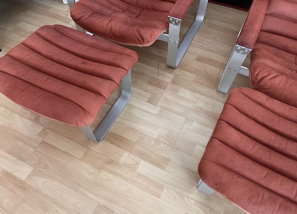 Ilmari Lappaleinen dla Asko. Para foteli Pulkka  mid century