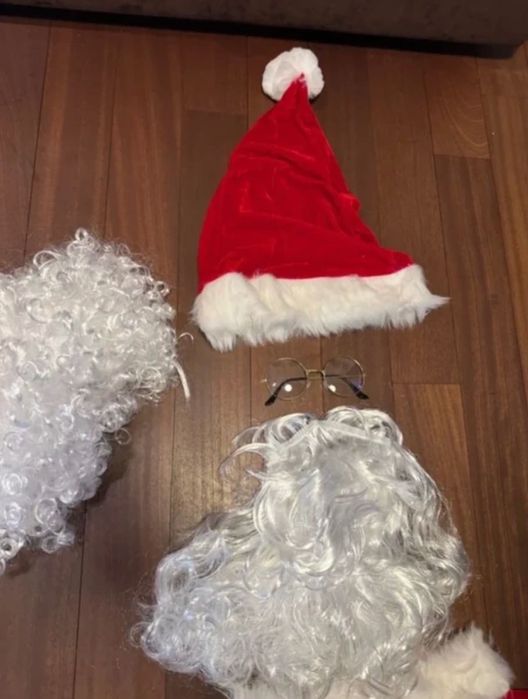 Mikołajki Kostium Strój Świętego Mikołaja – Komplet 13 El Miękki Welur