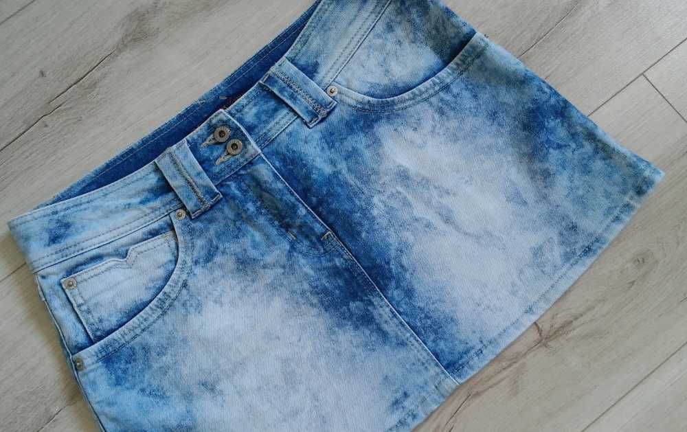 Jeansowa spódnica biodrówa Oasis mini r. 38