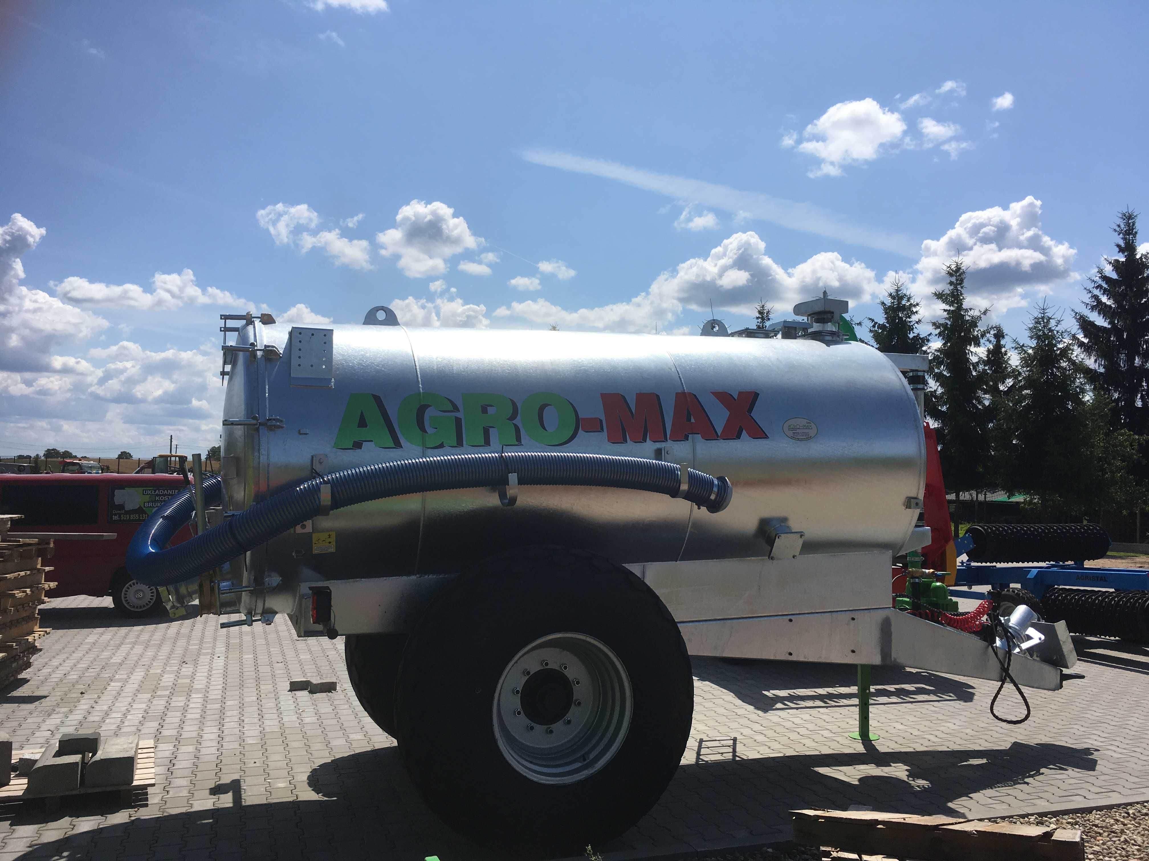 Wóz asenizacyjny beczkowóz Agro Max 8.000l + Wyposażenie.