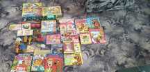 Scooby doo figurki gazety puzzle gry planszowe duzy zestaw