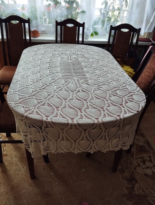 Obrus robiony na szydelku