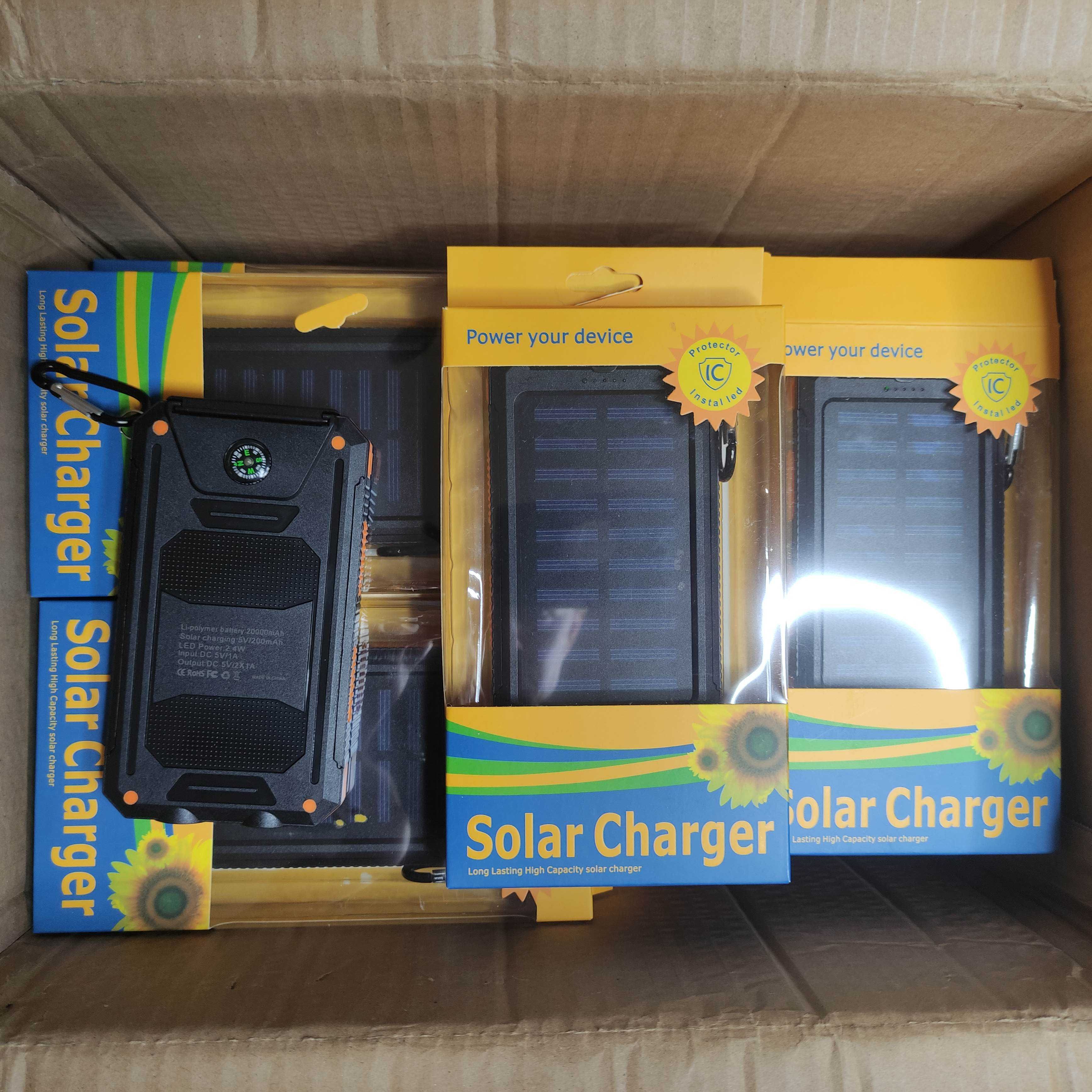 Повербанк Solar Power Bank 20000 павербенк сонячна панель батарея