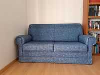 Sofa cama azul matizado