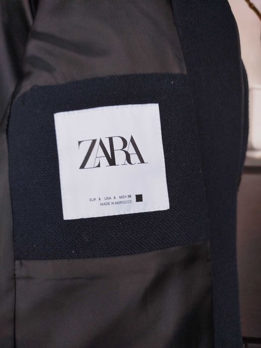 Sobretudo Zara homem azul escuro