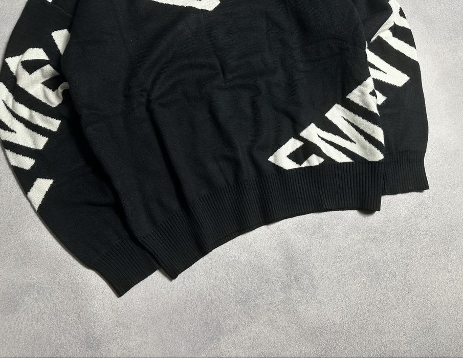 Светр Vetements Oversized Logo-Jacquard Merino Wool Sweater - Black