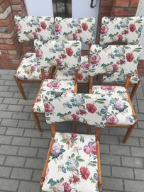 6 krzeseł , vintage, proj. R.T.Hałas, PRL/po renowacji