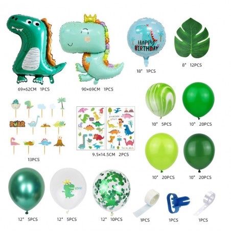 Balony urodzinowe z motywem dinozaura