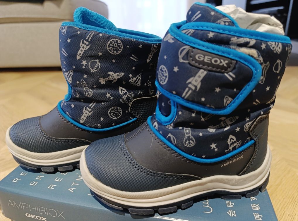 Geox Flanfil Amphibiox śniegowce chłopięce, zimowe, rakiety, rozm. 24