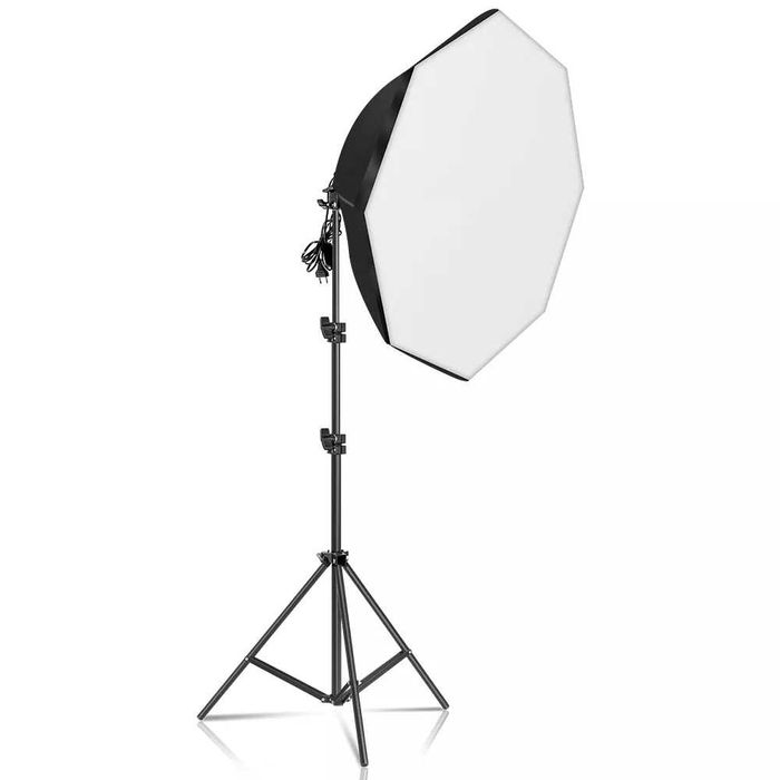 Kit estúdio iluminação fotografia e vídeo 2 softboxes octogonais