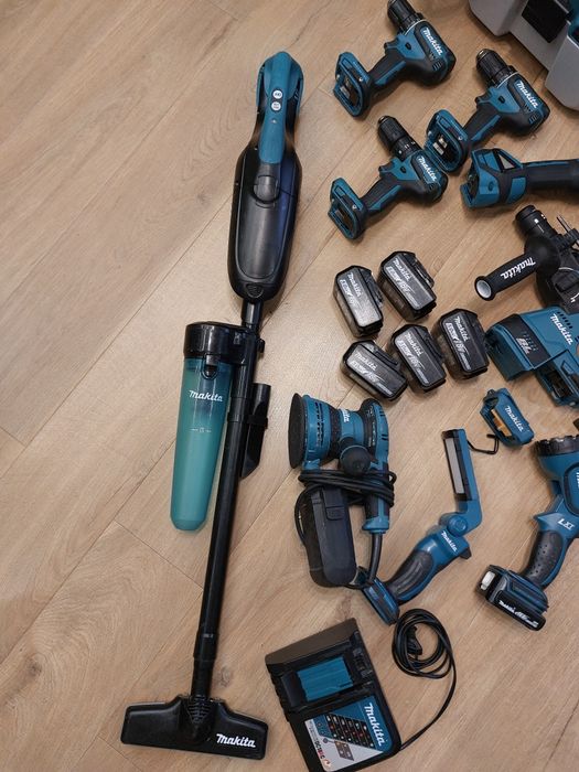 Narzędzia na stanowisko monterskie Makita 18V + Bosch