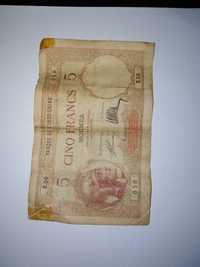 Nota 5 francos, Nova Caledónia, Nouméa (ca. 1926)