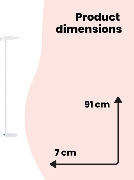 Safety 1st Przedłużenie do bramek 7 cm wysokość 91 cm,