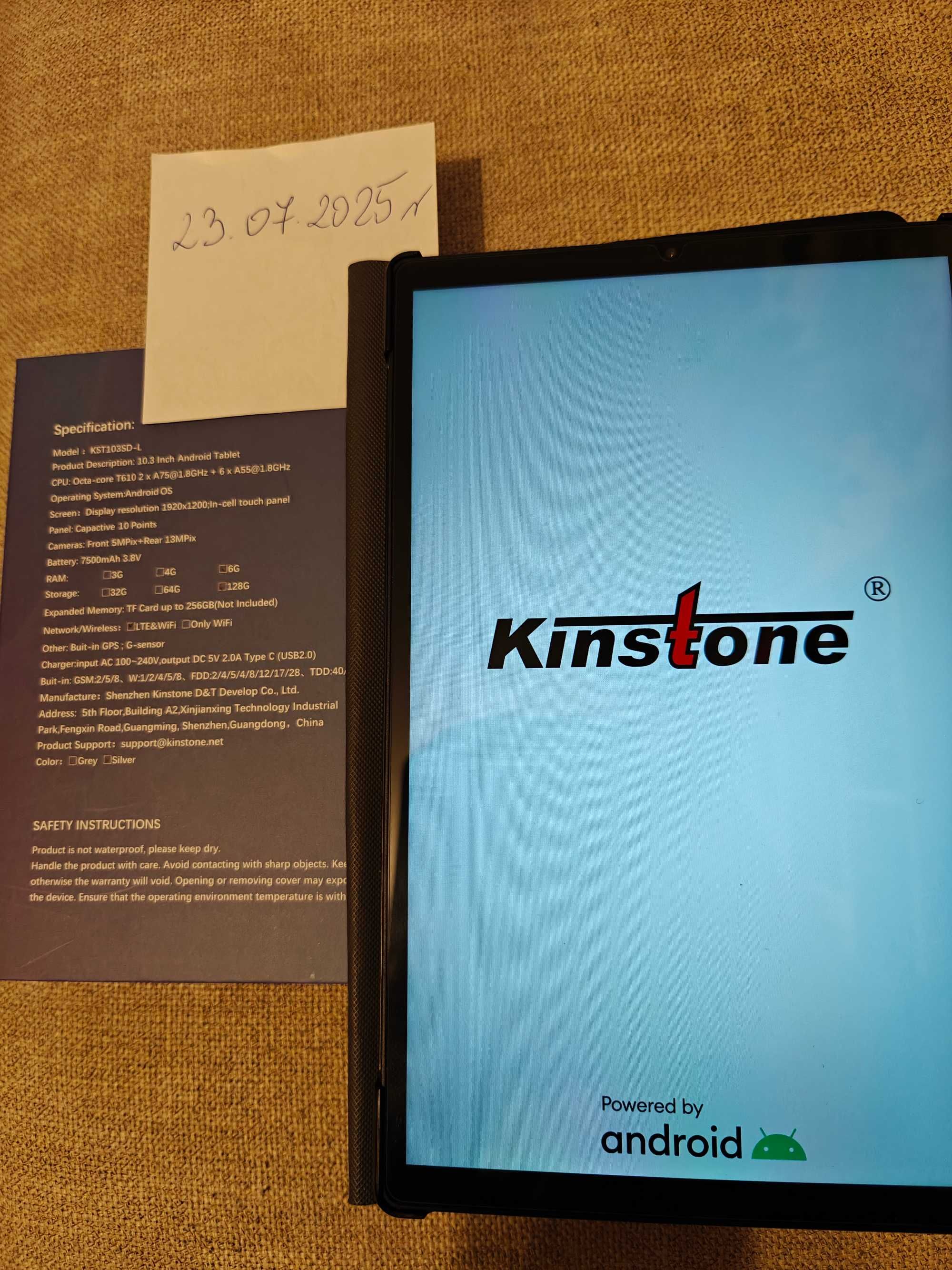 Tablet Kinstone KST103SD-L (procesor Unisoc T610, 6 GB//128GB RAM)
