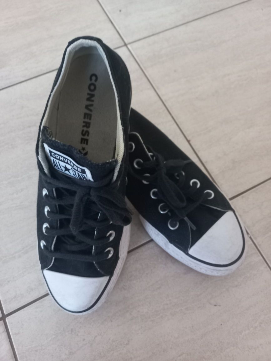 czarne damskie trampki-CONVERSE-rozmiar-39