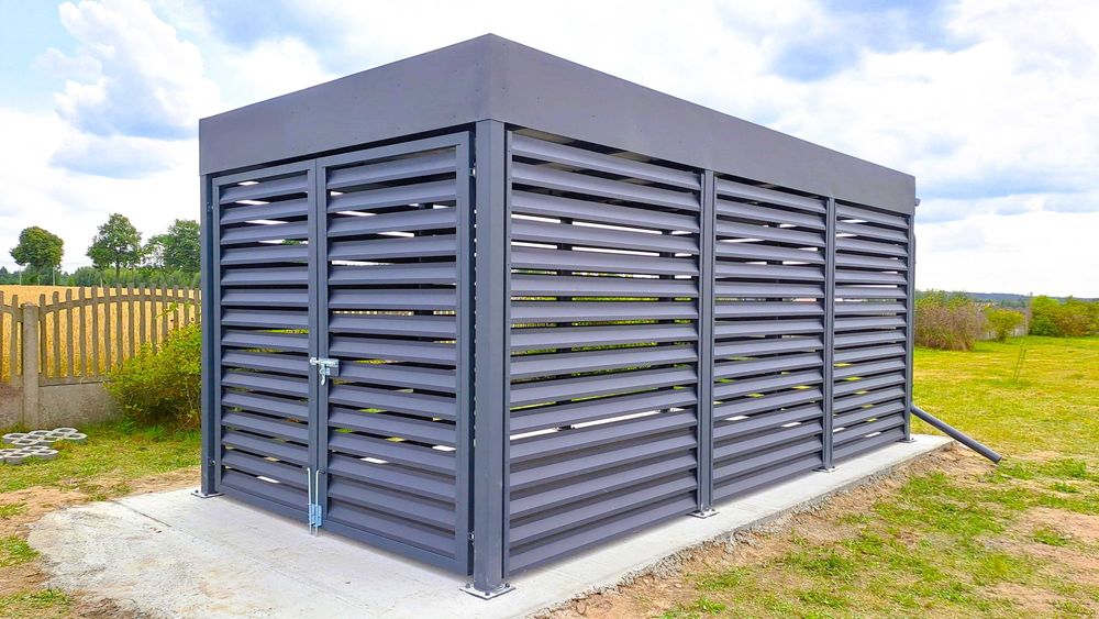 Wiata garażowa 6x6 m, carport - wiata samochodowa dwustanowiskowa