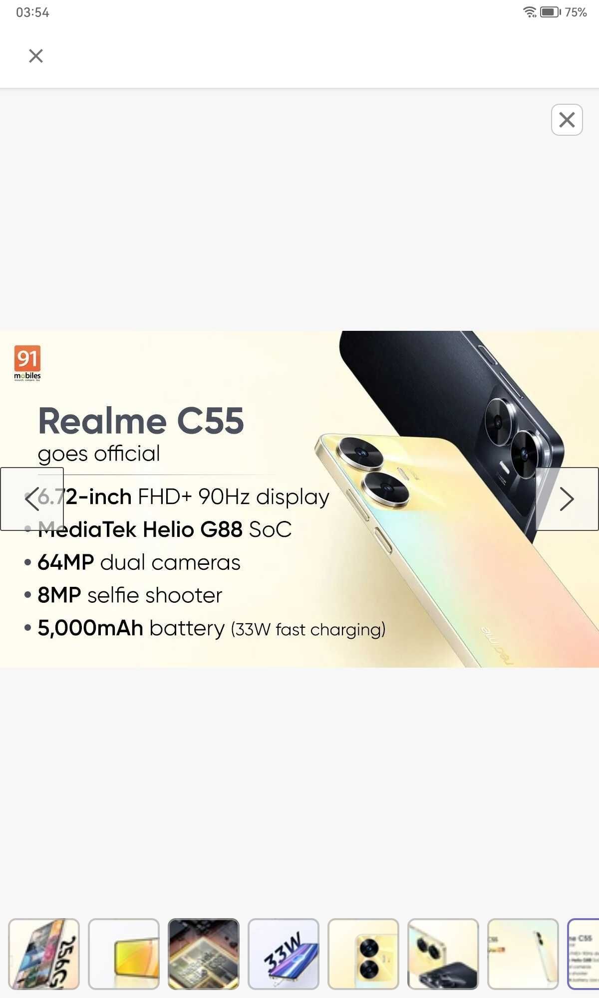 SUPER REALME c55.Pamięć 8/256gb.Android 13.Gw.prod