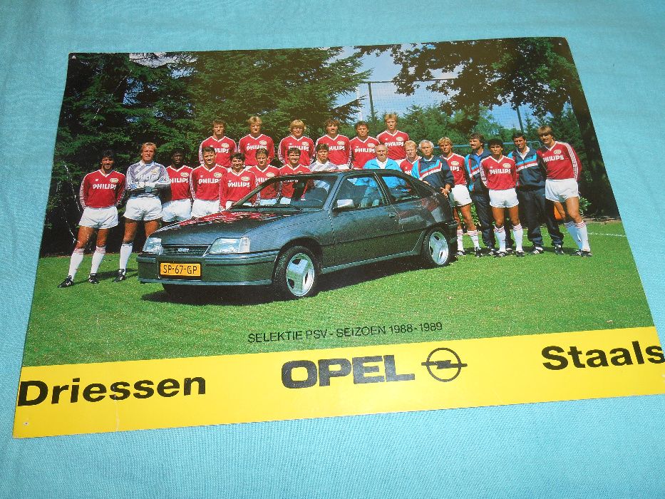 Karta z piłkarzami PSV Eindhoven 1988-89 Oryginalna Unikalna