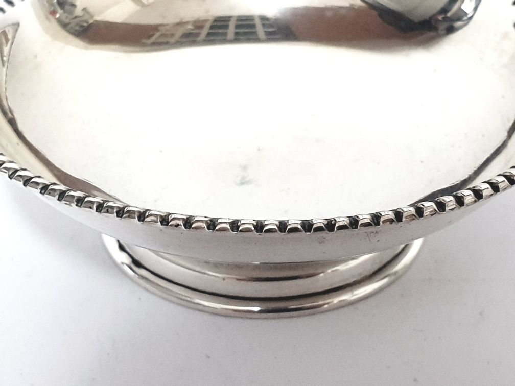 Linda pequena taça/ aneleira vintage em prata portuguesa