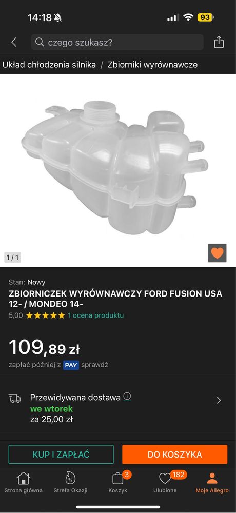 Sprzedam zbiorniczek wyrownawczy Ford Mondeo/Ford Fusion