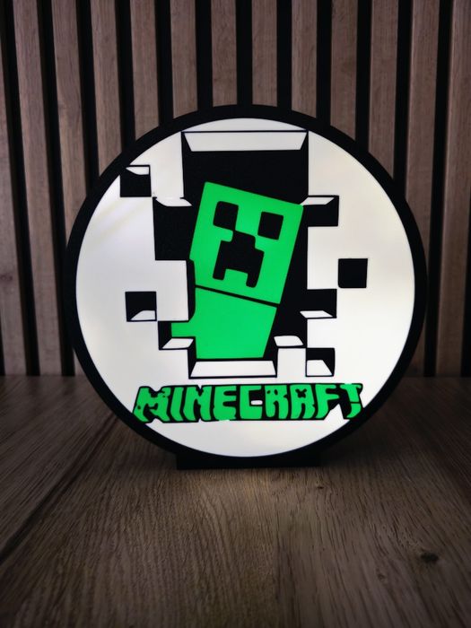 MINECRAFT Kolorowa Lampka nocna  dla dzieci LED HandMade