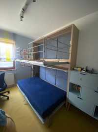Składane łóżko piętrowe w szafie Clickbed na gwarancji