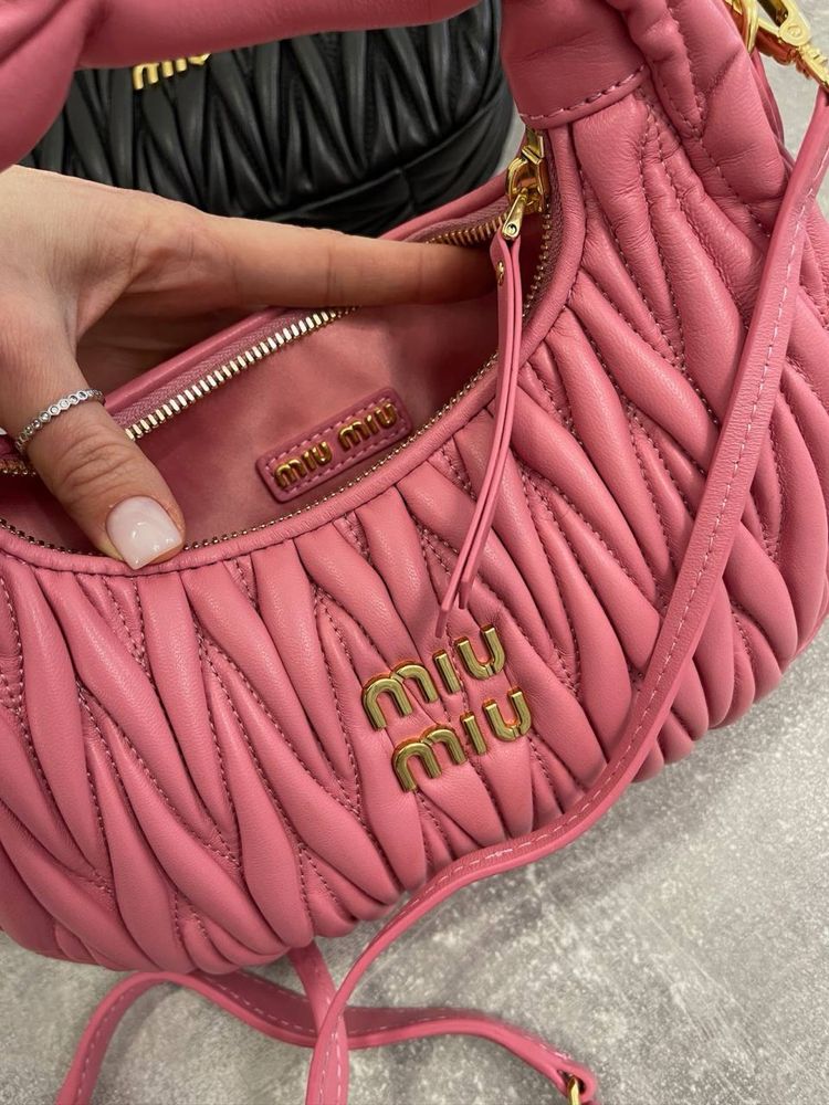 Премиум! Новая сумка MIU MIU wander mini hobo шкіра ysl