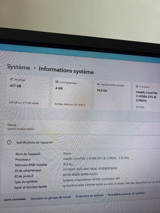 Computador i7 8th geração 16Go RAM
