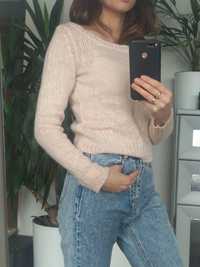 Sweter H&M pudrowy róż xs