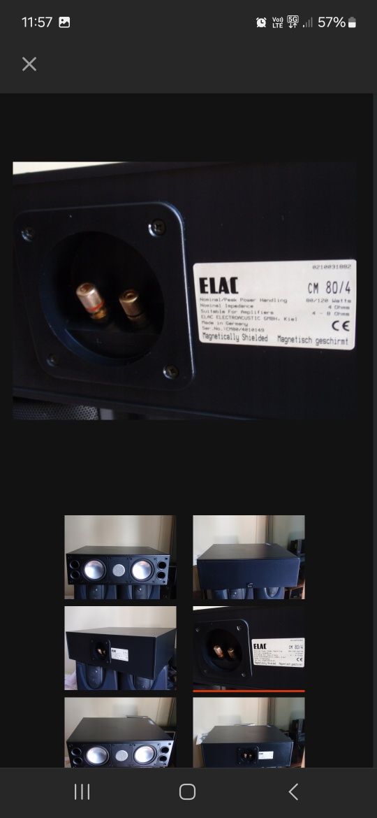 Elac CM 80/4 kolumna Centralna Made in Germany